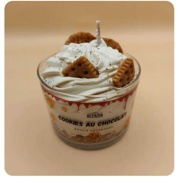 Bougie cookie au chocolat